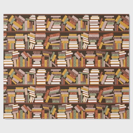 Bookshelf-patroon Cadeaupapier (Vlak)