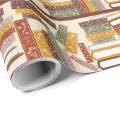 Bookshelf-patroon Cadeaupapier (Rol Hoek)