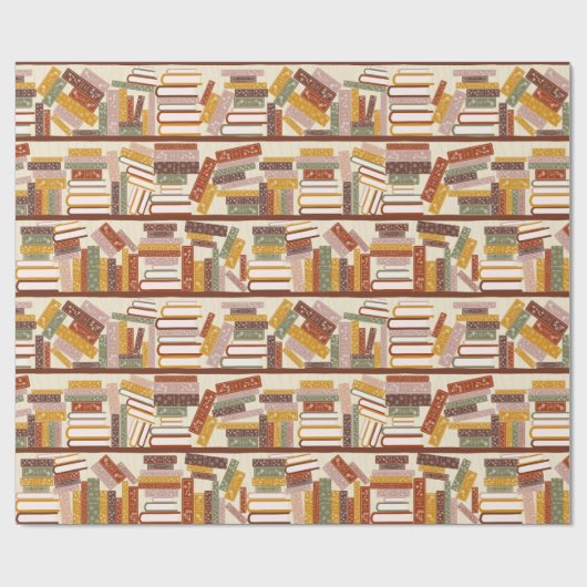 Bookshelf-patroon Cadeaupapier (Vlak)