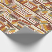 Bookshelf-patroon Cadeaupapier (Hoek)