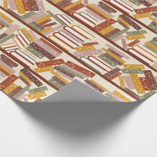 Bookshelf-patroon Cadeaupapier (Hoek)