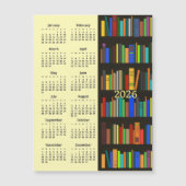 Bookshelves 2026 Calendar Magnetic Card (Voorkant)