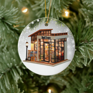 Bookstore Bookaholic  Reader Books Lover Bookworm Keramisch Ornament