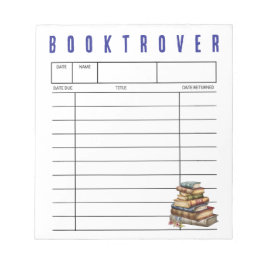 Booktrover Library Card Vintage Books Notitieblok