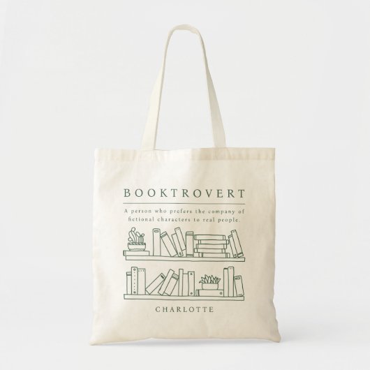 Booktrovert bewerkbare kleurboek liefhebber Canvas Tote Bag (Voorkant)
