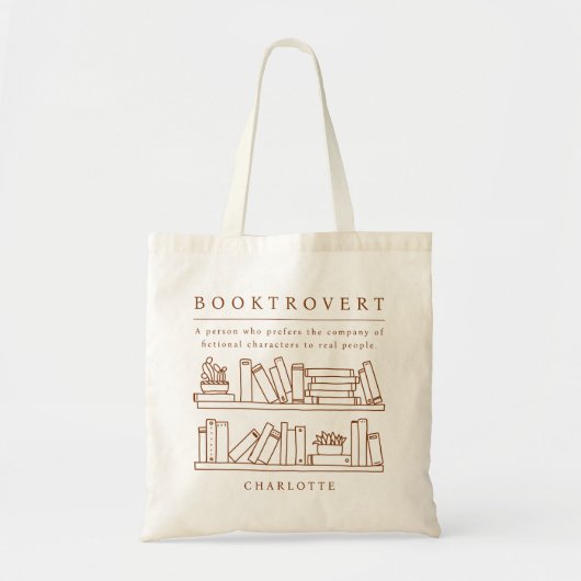 Booktrovert bewerkbare kleurboek liefhebber Canvas Tote Bag (Voorkant)