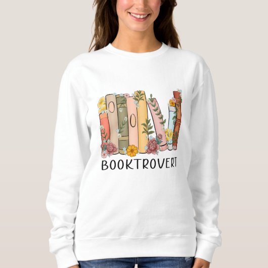 Booktrovert bloemencrewsweater trui (Voorkant)