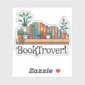 Booktrovert Botanisch geïnspireerde boekenliefhebb Sticker (Vel)