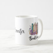 Booktrovert Custom Book-Lover Waterverf Design Koffiemok (Voorkant rechts)