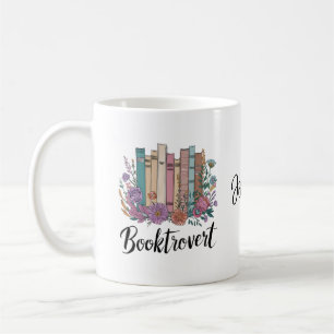 Booktrovert Custom Book-Lover Waterverf Design Koffiemok