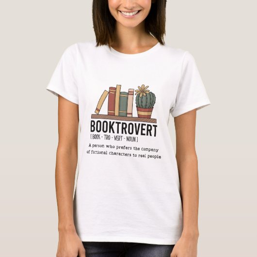 BookTrovert Dictionary Definition Book T-shirt (Voorkant)