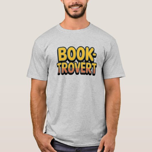 Booktrovert Funny Introvert Reader Quote T-shirt (Voorkant)