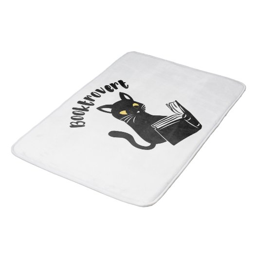 Booktrovert kat met boek badmat (Gekanteld)