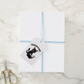 Booktrovert kat met boek cadeaulabel (Met Touw)