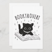 Booktrovert kat met boek en sterren kaart (Voorkant / Achterkant)