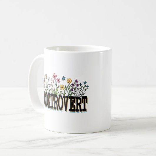 Booktrovert Tshirt Koffiemok (Voorkant links)