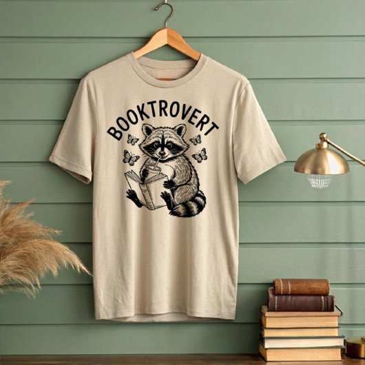 Booktrovert wasbeer lezen Drink T-shirt