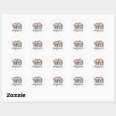 Booktrovert wilde bloemen ronde sticker (Vel)