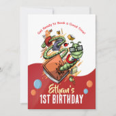 Bookworm Birthday Bash Uitnodiging (Voorkant)