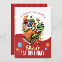 Bookworm Birthday Bash Uitnodiging