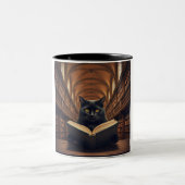 Bookworm Cat Coffee Mok (Center)