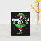 Bookworm Elf Christmas Girls Women Elf Squad Xmas  Kaart (Gele Bloem)