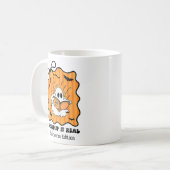 Bookworm Ghost Reading Retro Bow Creepin’ It Real Koffiemok (Voorkant links)