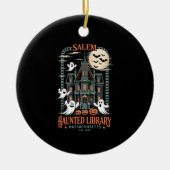 Bookworm Halloween Shirt Haunted Library Keramisch Ornament (Voorkant)