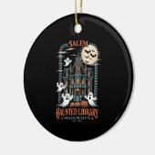 Bookworm Halloween Shirt Haunted Library Keramisch Ornament (Links)