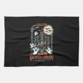 Bookworm Halloween Shirt Haunted Library Theedoek (Horizontaal)