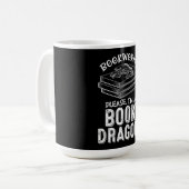 bookworm im a book dragon grote boekenliefhebber koffiemok (Voorkant links)