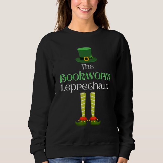 Bookworm Leprechaun Matching Family Group St. Patr Trui (Voorkant)