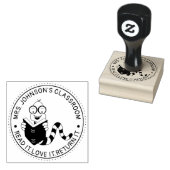 Bookworm Library docenten Classroom Rubberstempel (Gestempeld)