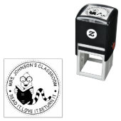 Bookworm Library docenten Classroom Zelfinktende Stempel (In situ)