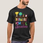 Bookworm Library Worker Cute School Librarian T-shirt (Voorkant)