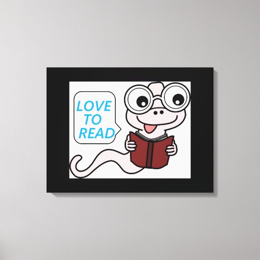 BOOKWORM "LOVE TO READ" CANVAS AFDRUK (Voorkant)