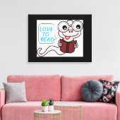 BOOKWORM "LOVE TO READ" CANVAS AFDRUK (Insitu (Woonkamer))