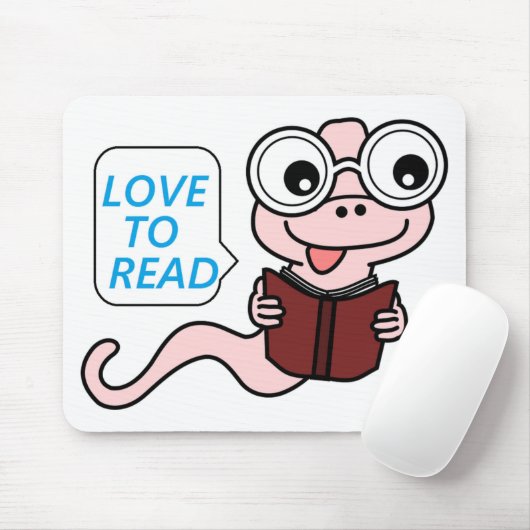 BOOKWORM "LOVE TO READ" MUISMAT (Met muis)
