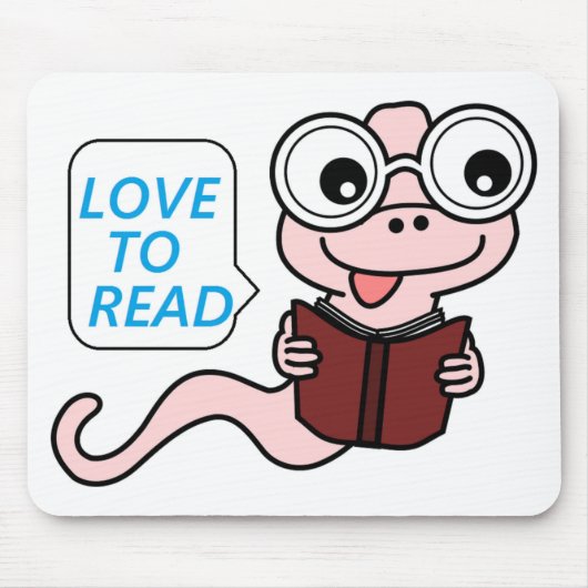 BOOKWORM "LOVE TO READ" MUISMAT (Voorkant)