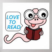 BOOKWORM "LOVE TO READ" POSTER (Voorkant)