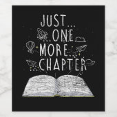 bookworm nog een boek lezen wijn etiket (Enkel label)