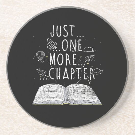 bookworm nog een boek lezen zandsteen onderzetter (Voorkant)