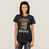 Bookworm Reading Book Ban Reader I Read Banned Boo T-shirt (Voorkant volledig)