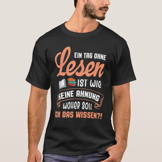 Bookworm Reading Rat A Day Without Reading T-shirt (Voorkant)