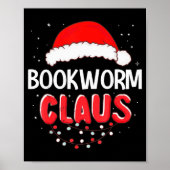 Bookworm Santa Claus Christmas Matching Costume  Poster (Voorkant)