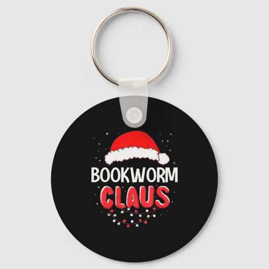 Bookworm Santa Claus Christmas Matching Costume  Sleutelhanger (Voorkant)
