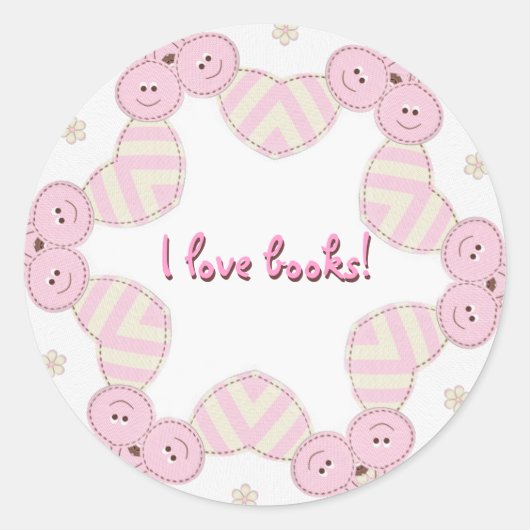 BookWorm-Stickers Ronde Sticker (Voorkant)