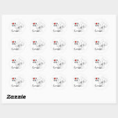 Bookworm Under a Mushroom Ronde Sticker (Vel)