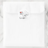 Bookworm Under a Mushroom Ronde Sticker (Tas)