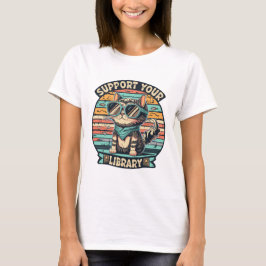 Bookworm voor lokale bibliotheekondersteuning t-shirt